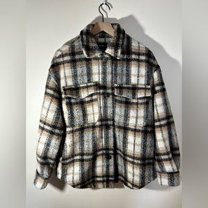 Bershka plaid flannel over jacket